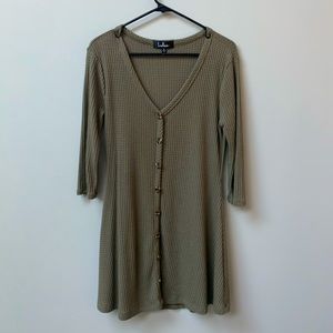 Lulu’s Green Waffle Knit Dress